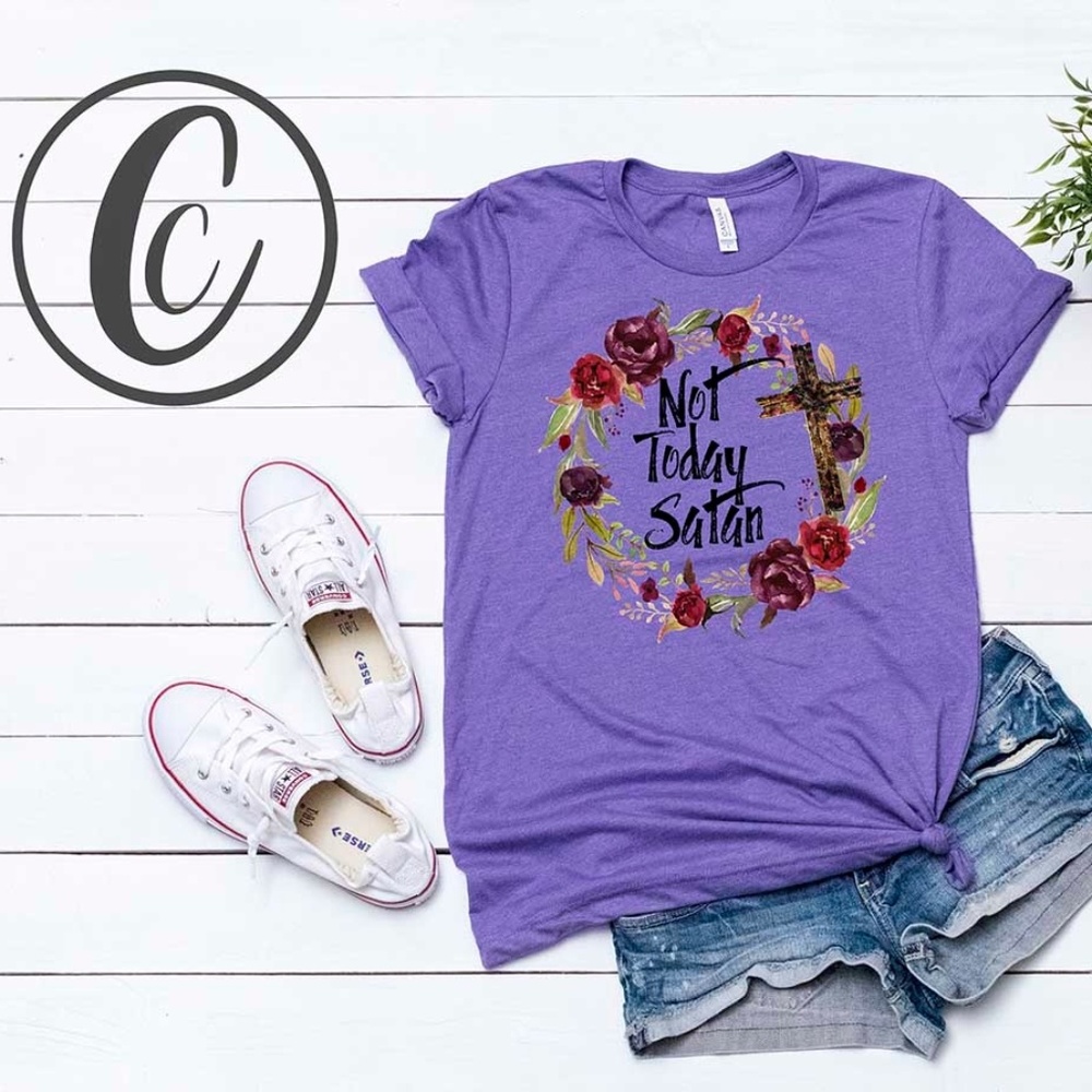 Not Today Satan Graphic Tee new